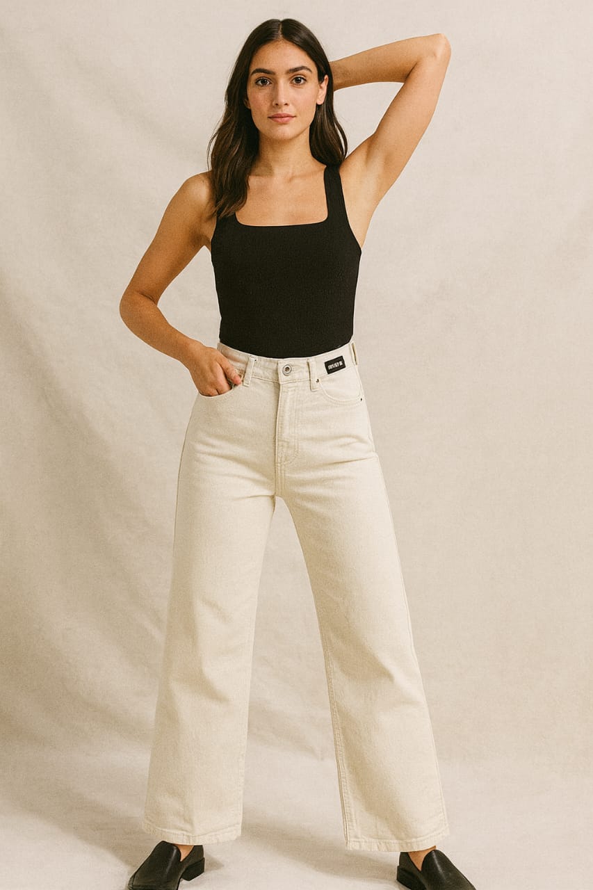 Wide leg jeans